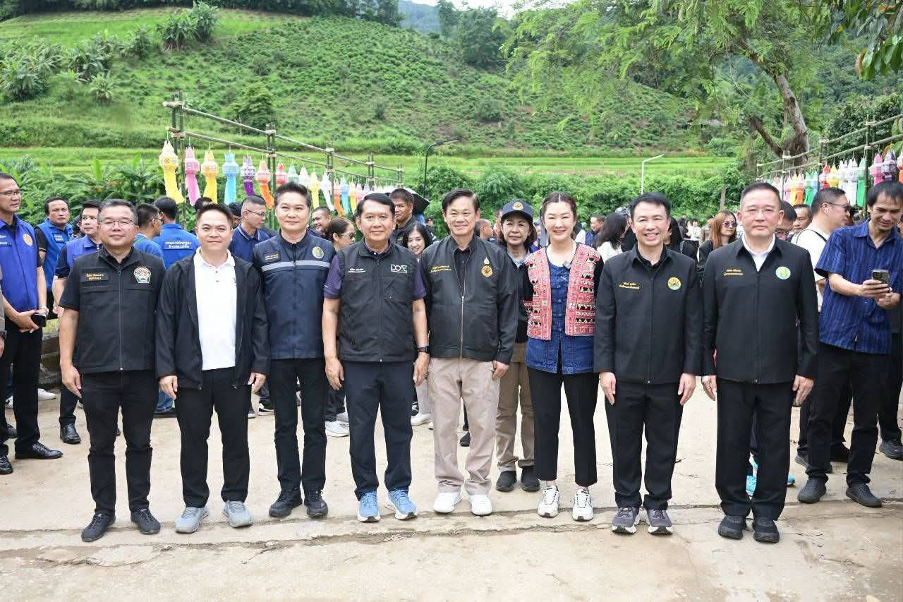 title - ส.ป.ก. ร่วมติดตามรองนายกรัฐมนตรีและรัฐมนตรีว่าการกระทรวงอุดมศึกษา วิทยาศาสตร์ วิจัยและนวัตกรรม (ศ.ดร.ยศชนัน วงศ์สวัสดิ์) พร้อมด้วยรัฐมนตรีช่วยว่าการกระทรวงเกษตรและสหกรณ์ (นางสาวปิยะรัฐชย์ ติยะไพรัช) ลงพื้นที่ ตรวจราชการใน อำเภอแม่จัน จังหวัดเชียงราย